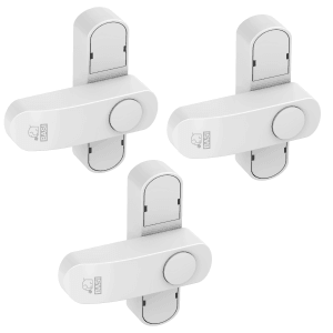 3er Set BASI Fenstersicherungen FS 500, weiß, für einflügelige Fenster und Fenstertüren.