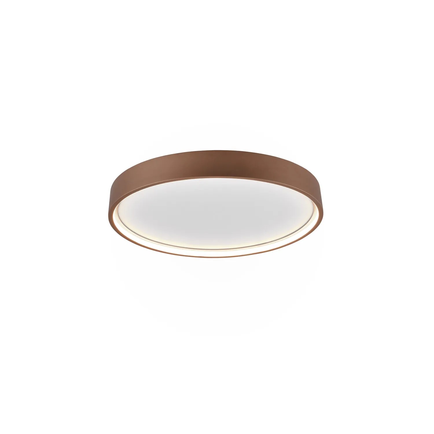 Moderne LED-Deckenleuchte Doha in Coffee, Ø 45 cm. Schlichte Lampe für Wohn- und Schlafbereich.