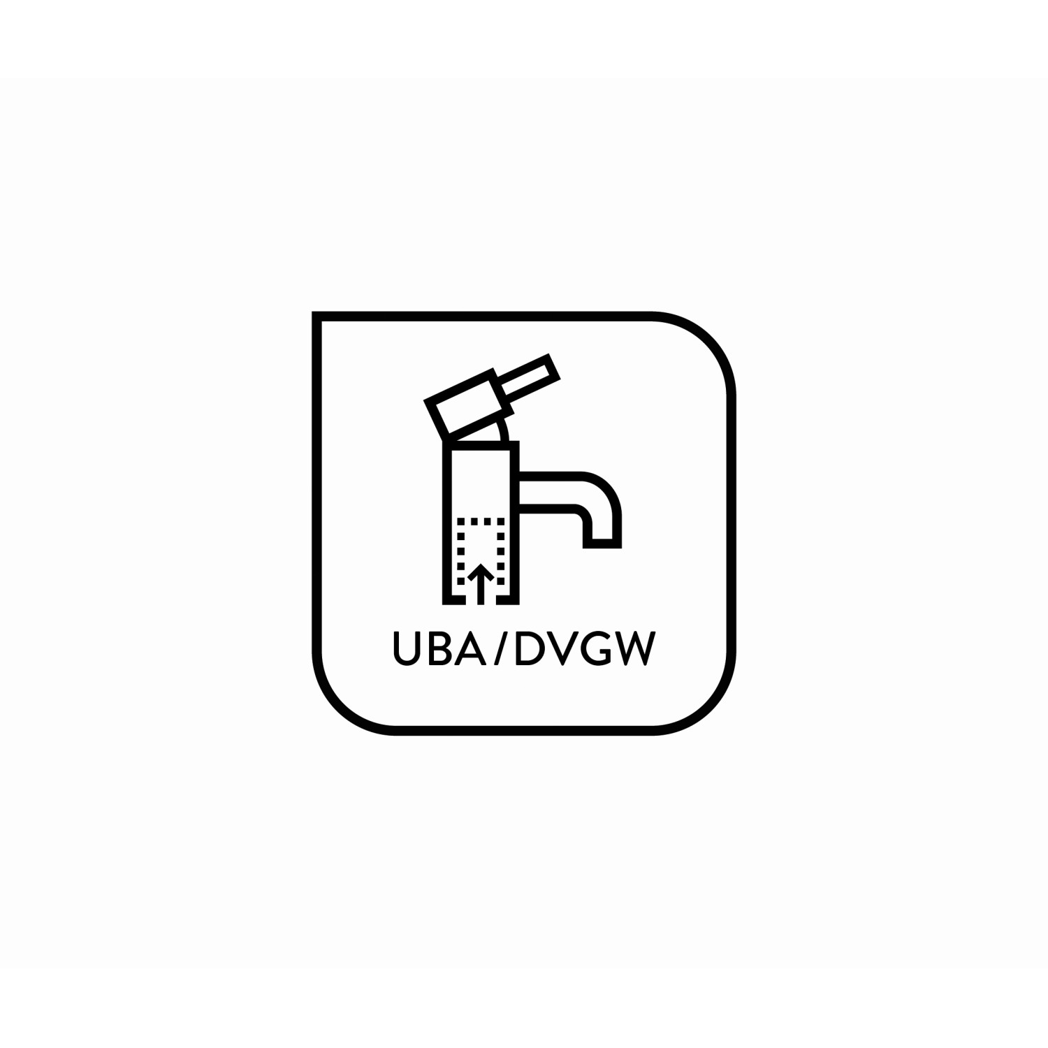 Symbol für baliv Duscharmatur DU-5892: UBA/DVGW Zertifizierung.