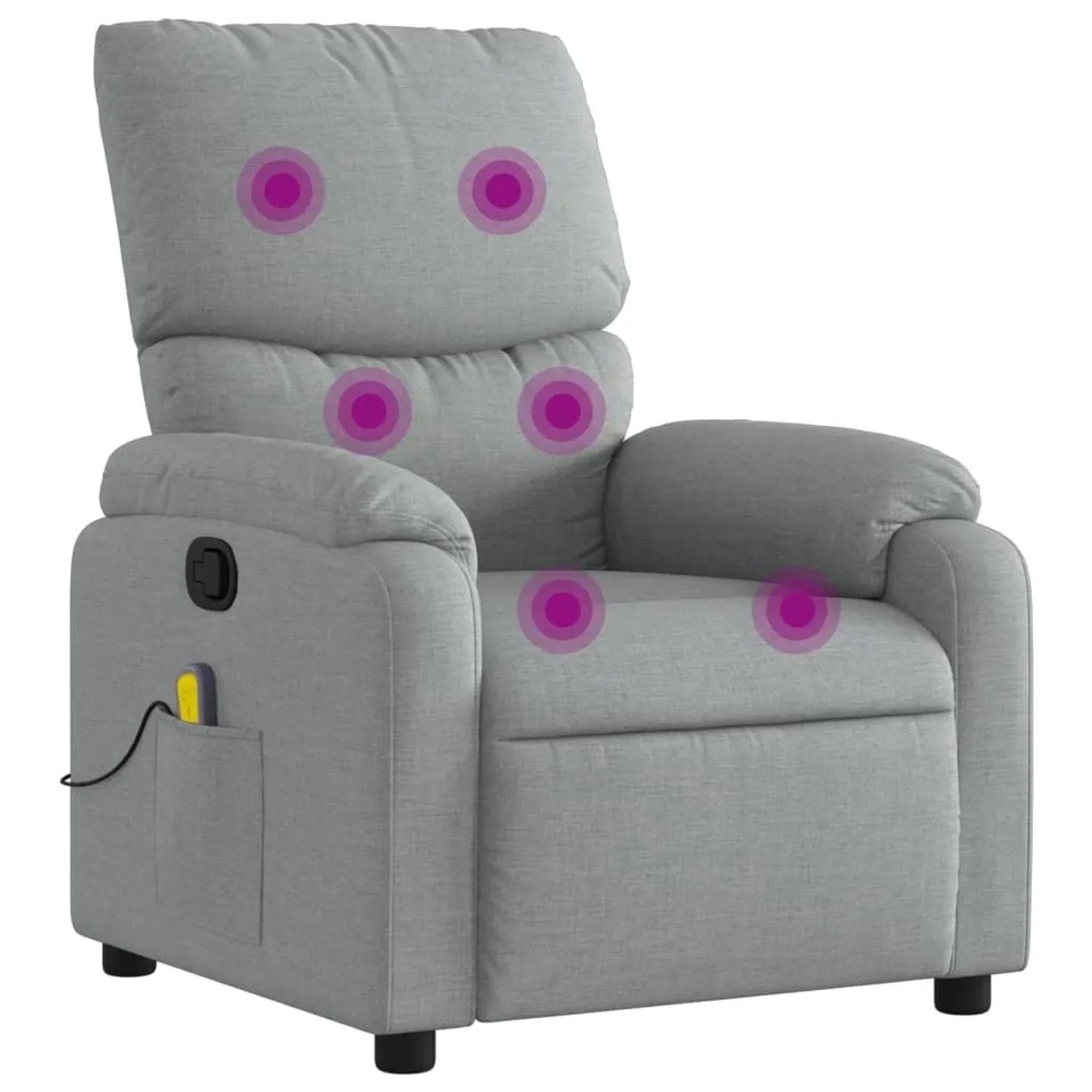 vidaXL Massage-Relaxsessel Hellgrauer Stoff 3206096 günstig online kaufen