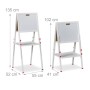 Relaxdays Kinderstandtafel Whiteboard Kiefernholz MDF Weiß Grün Magnetisch Höhenverstellbar 135 cm x 55 cm x 52 cm 3,9 kg_4