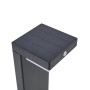 Schwarze Lindby LED Solar-Wegeleuchte Eleazar mit Bewegungsmelder und Dimmfunktion.