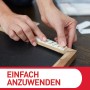 Anbringen eines Command Bilder-Montage-Strips am Rahmen, 4 Paar, weiße Klebestreifen.