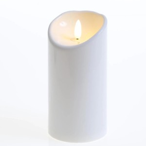 Marelida LED Kerze Für Außen Terrasse Balkon Garten 3D Flamme Flackernd Timer H  15cm