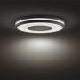 Schwarze Philips Hue Being LED Deckenleuchte mit Dimmer für warmweißes bis kaltweißes Licht.
