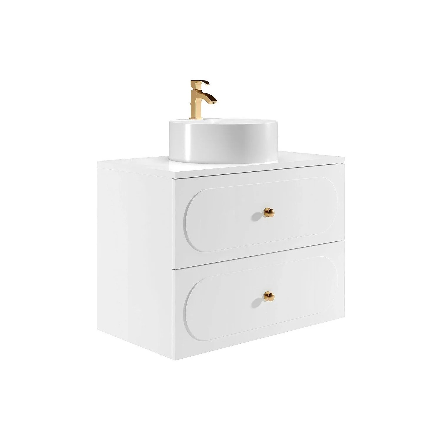 Vente-unique Einzelwaschtisch Satobal Weiß 80 cm