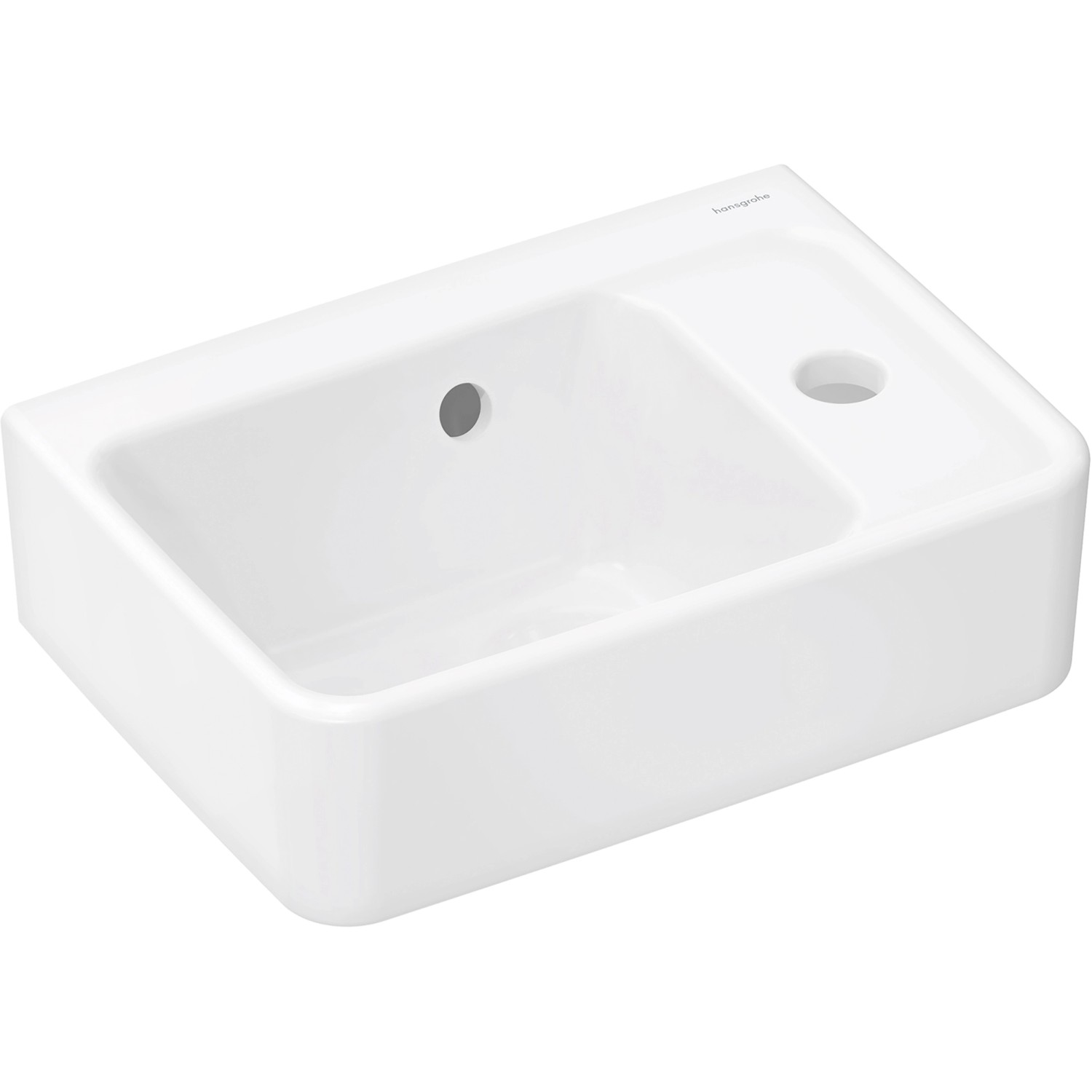 Hansgrohe Handwaschbecken Xanuia Q 36 cm x 25 cm Weiß günstig online kaufen