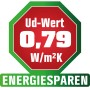 Energiesparen mit Haustür: Ud-Wert 0,79 W/m²K für energieeffizientes Wohnen.