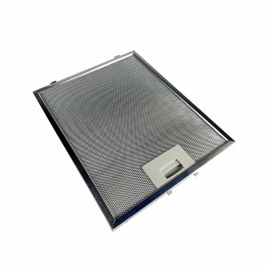 AIR2GO Metall-Fettfilter (298x238mm) für Faure Unterbauhauben, Draufsicht.