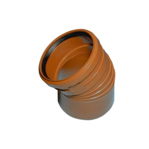 Marley KG-Rohr Bogen 30 Grad DN 125 aus Kunststoff in Braun für die Entwässerung.