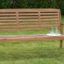 Braune 3-Sitzer Gartenbank Paraiba aus Akazienholz, 160 cm breit.