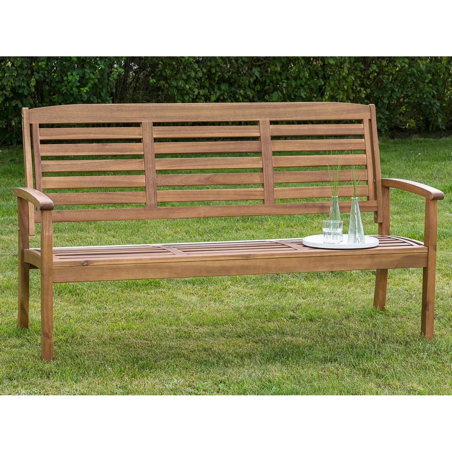 Gartenbank Paraiba 3-Sitzer Braun 92 x 160 x 61 cm günstig online kaufen