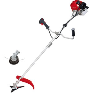 Einhell GC-BC 52 I AS Benzin-Sense mit Fadenkopf und Messer für Gartenarbeiten.
