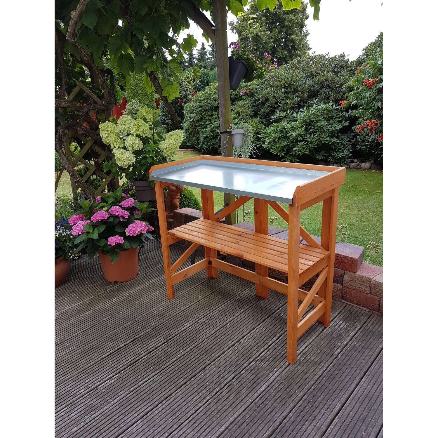 dekoration home FineBuy Schriftzug Deko Wohnzimmer Tisch Alu Aluminium Wohndeko Stil:GS