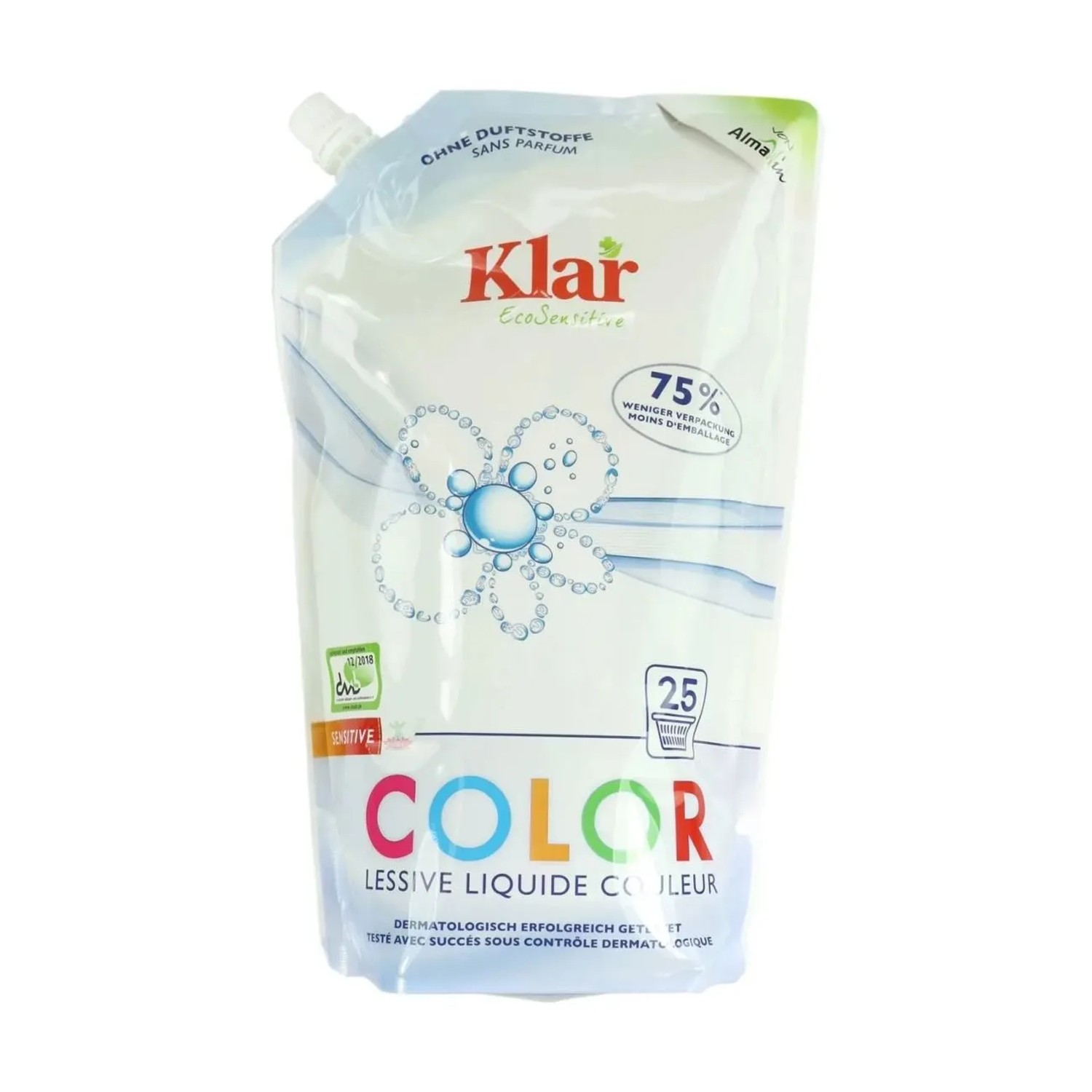 KLAR Eco Sensitive Color Waschmittel Flüssig 1,5 Liter In Weißem Kunststoff