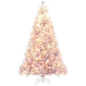 Costway Künstlicher Weihnachtsbaum Tannenbaum Lavendelviolett 225cm