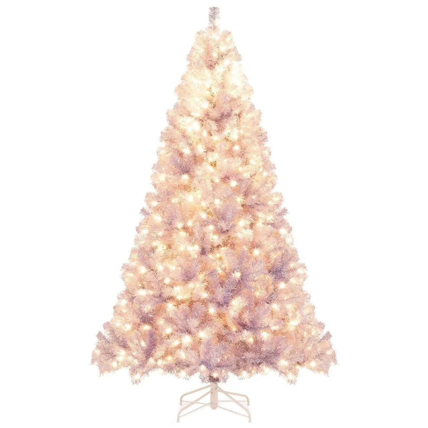 Costway Künstlicher Weihnachtsbaum Tannenbaum Lavendelviolett 225cm