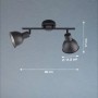 Schwarze Fischer & Honsel Deckenleuchte Speedy, 2-flammig, 28 cm breit. Spots für Innenräume.