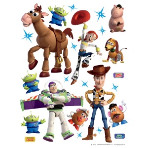 Disney Wandtattoo Toy Story mit Woody, Buzz Lightyear und weiteren Charakteren.