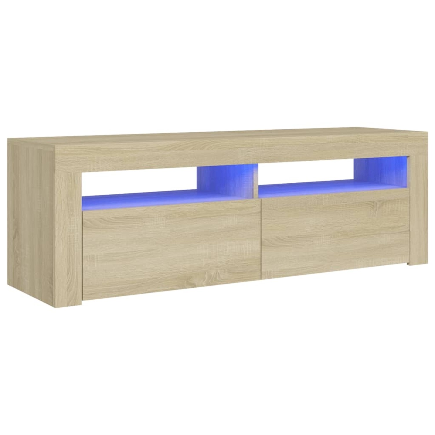 VidaXL TV-Schrank mit LED-Leuchten Sonoma-Eiche 120x35x40 cm  Modell 1 günstig online kaufen