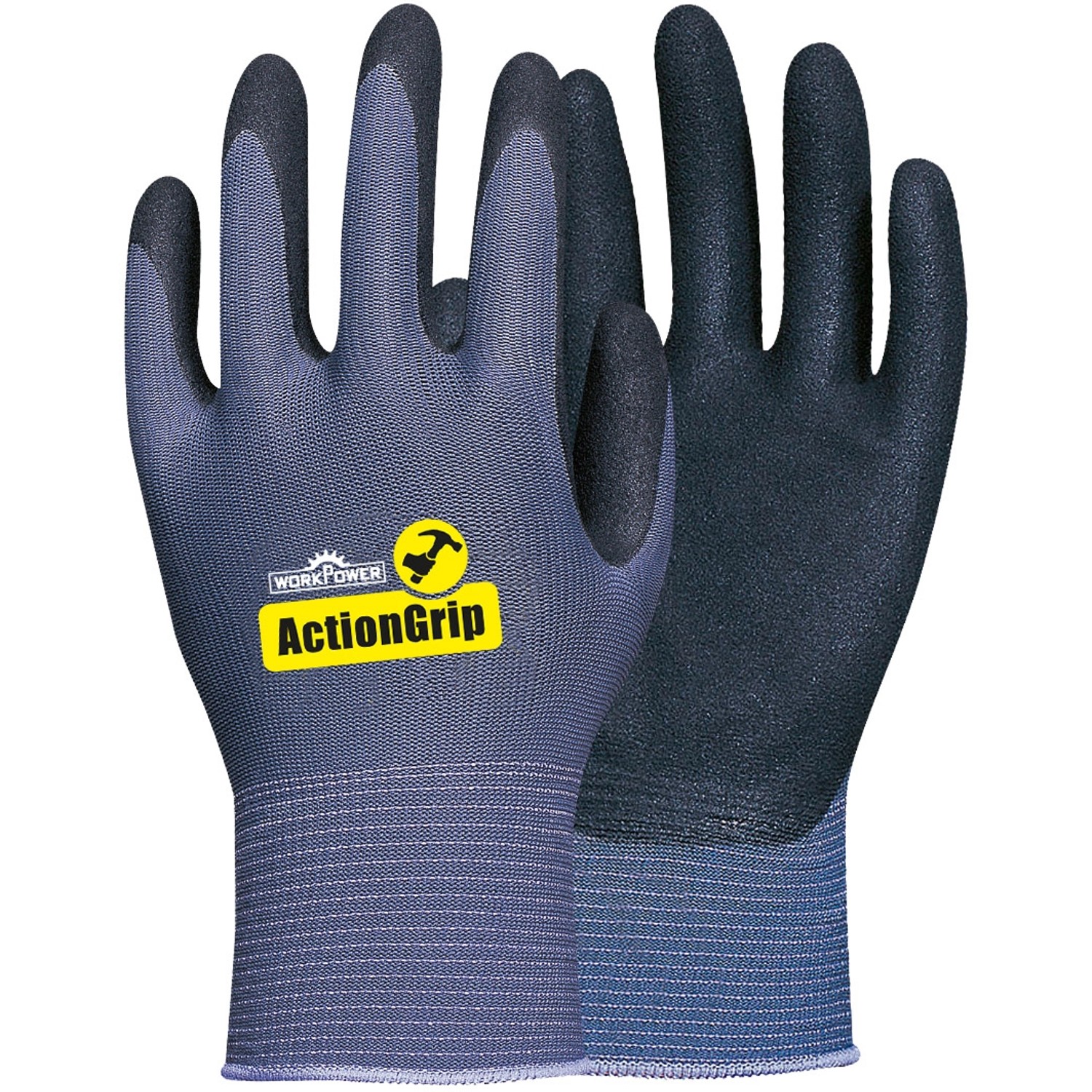 Workpower Arbeitshandschuh Action Grip Blau Gr. 10
