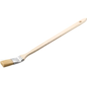 LUX Heizkörperpinsel 35 mm mit Holzgriff und Aufhängeloch für Lackierarbeiten.