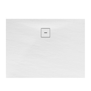 Rechteckige Schulte Duschwanne ExpressPlus, 100x80 cm, Alpinweiß mit Ablaufabdeckung.