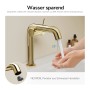 Emke Wasserhahn Bad 222 x 200 x 76 mm Champagnergold Wasserhahn Waschtischarmatur Mischbatterie_6
