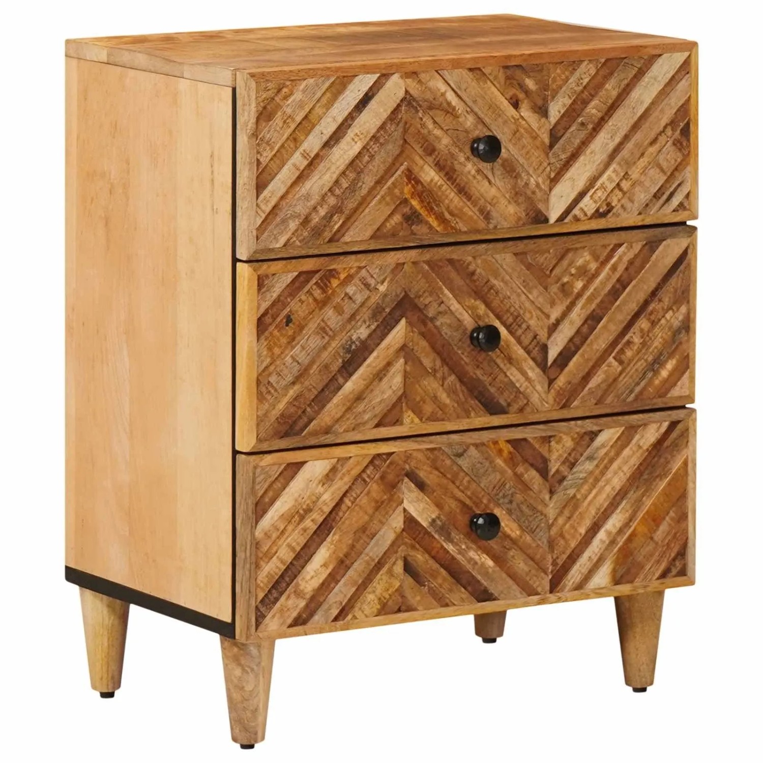 vidaXL Nachttisch Braun 50 x 33 x 60 cm Massivholz Mango 4018925