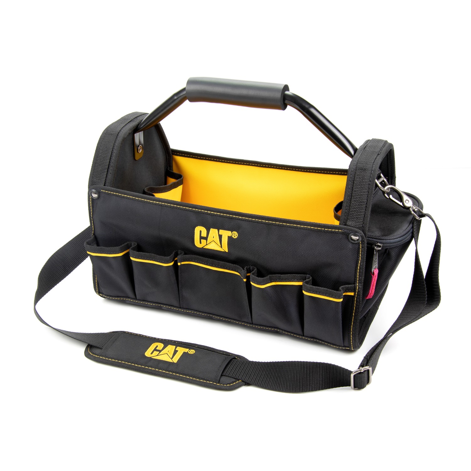Cat Werkzeugtasche mit Metallgriff 40 cm Schwarz-Gelb