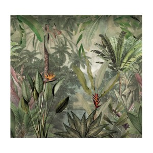 Grüne Fototapete Medan (280x300 cm) mit Dschungelmotiv für ein tropisches Ambiente im Zuhause.