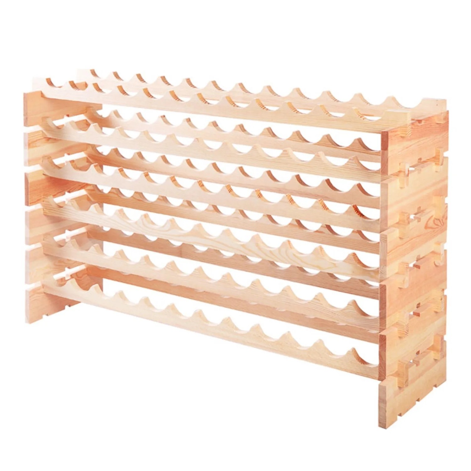 Costway Weinregal Holz Stapelbar 72 Flaschen 119 x 29 x 72 cm günstig online kaufen