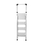 TRUTZHOLM Alu Trittleiter 4 Stufig Klappbar mit Handlauf 150kg Silber_3