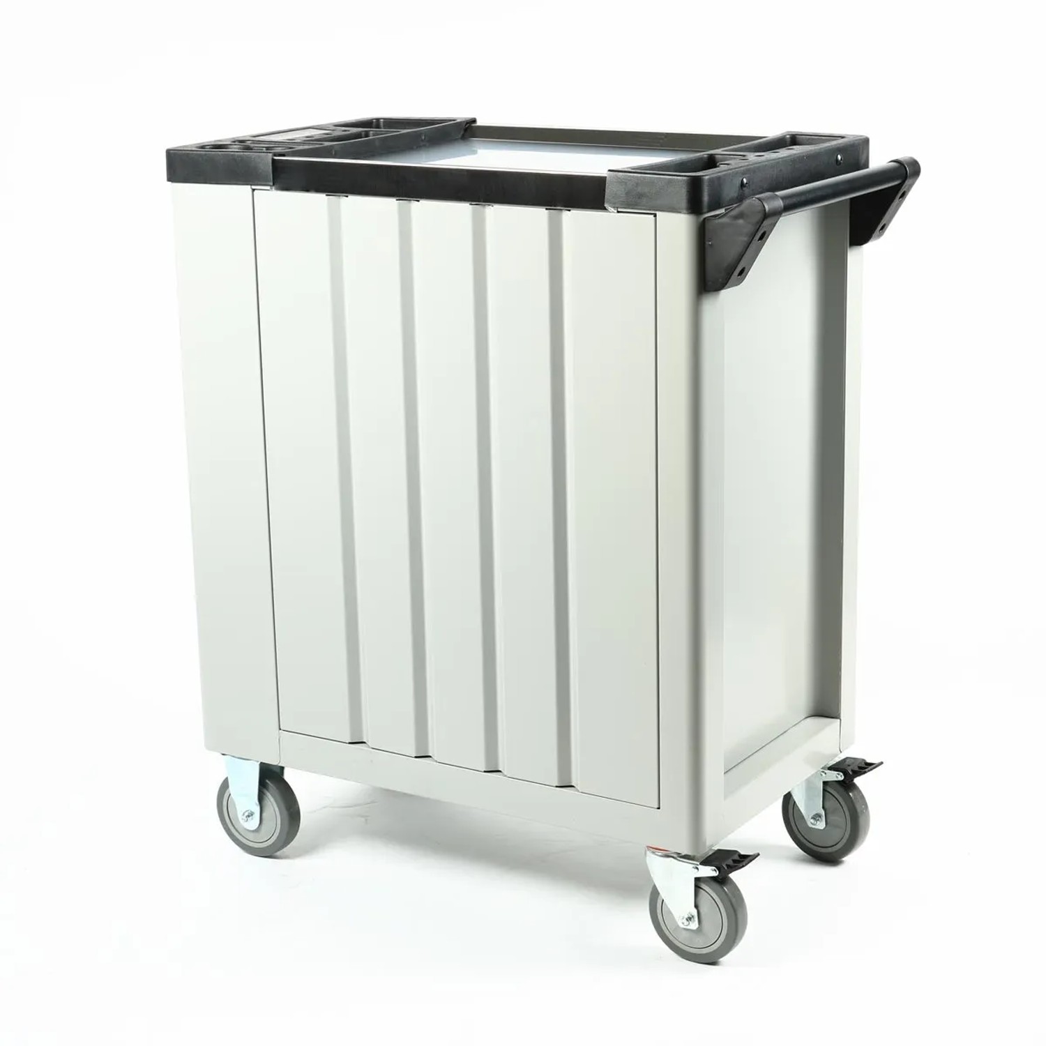 Mephisto Werkzeugwagen mit 8 Schubladen und Ringschlüssel-Set, grau, mit Rollen.