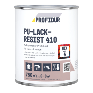 Profidur PU-Lack-Resist 410 Mix Basis 4 Weiß 750 ml