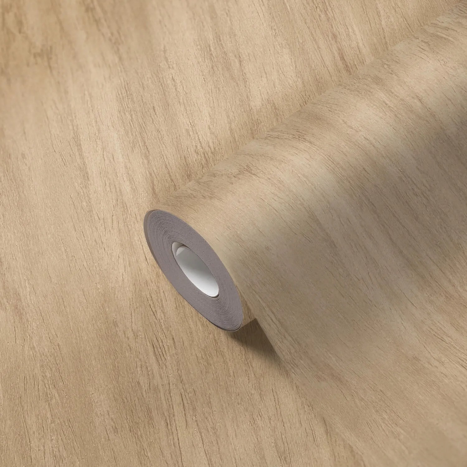 PROFHOME Vliestapete in Beige mit Holzoptik, Rolle