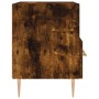 vidaXL Nachttisch Räuchereiche mit Schublade und Fach, Holzwerkstoff, 40x35x47,5 cm.