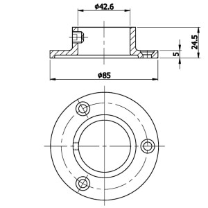 SOTECH Handlauf Endhalter für Rohr Ø42,4 mm Edelstahl