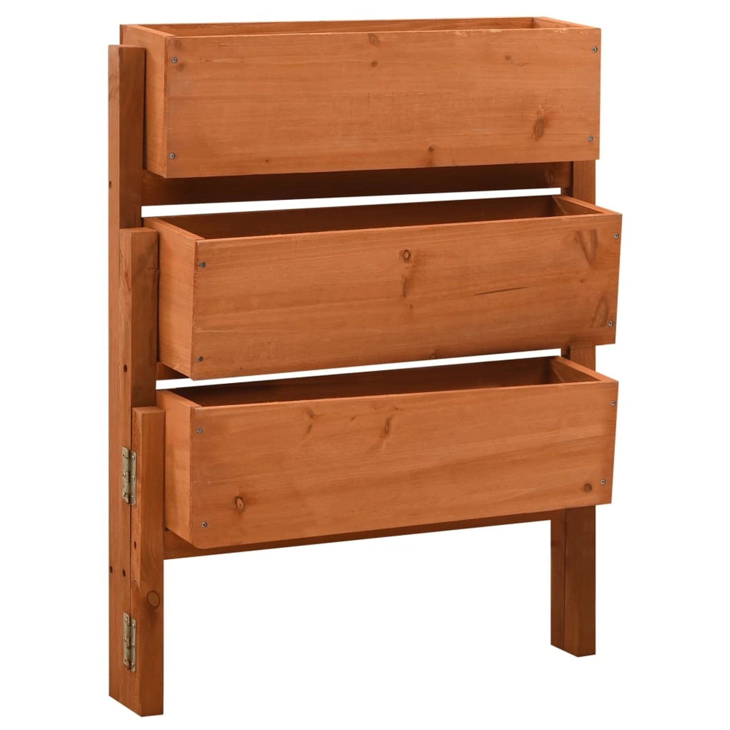 vidaXL Pflanzkübel Klappbar Orange 60x14x75 cm Massivholz Tanne 314840