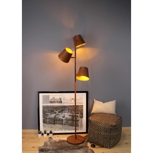 Luce Design Stehleuchte Colt, 3-flammig, Edelrost, Ø 49 cm. Design-Stehlampe im Industrial-Look.