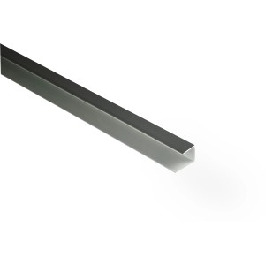 Kovalex Alu-Seitenabschluss, eloxiert, 28x27x2500 mm, für Terrassendielen.