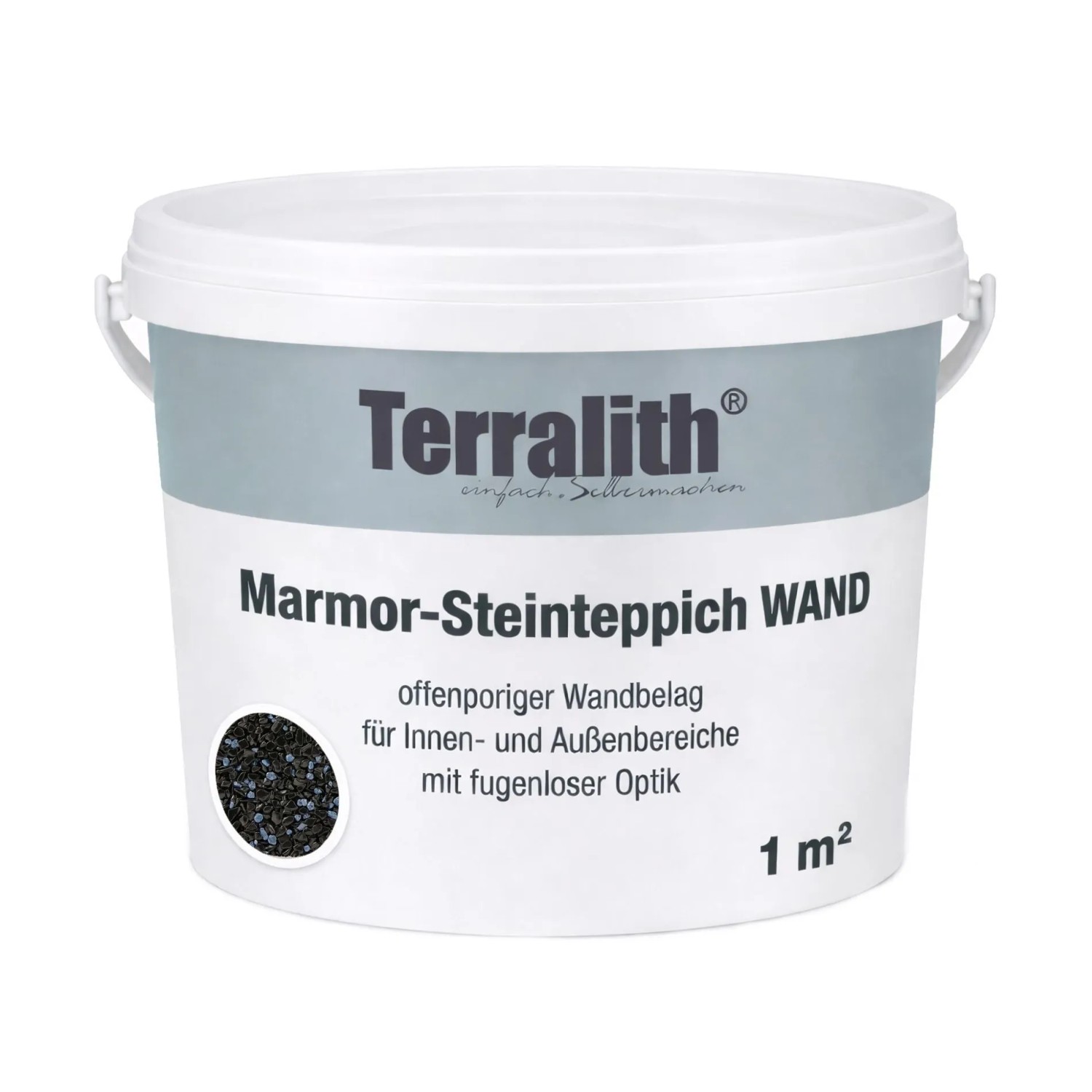 Terralith Metallic Steinteppich Wand Metallic Mix 501 für 1 m²