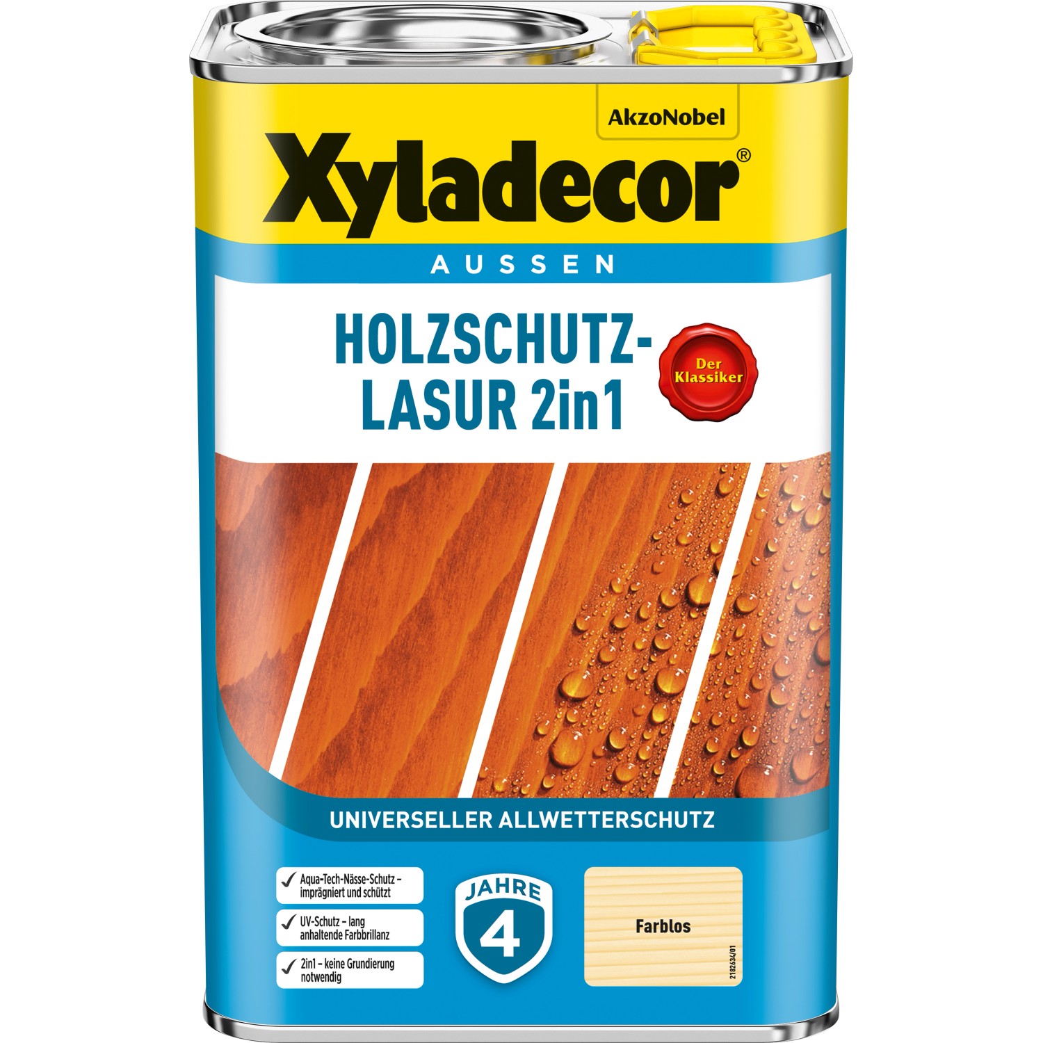 Xyladecor Holzschutz-Lasur 2in1 Farblos matt 4 l