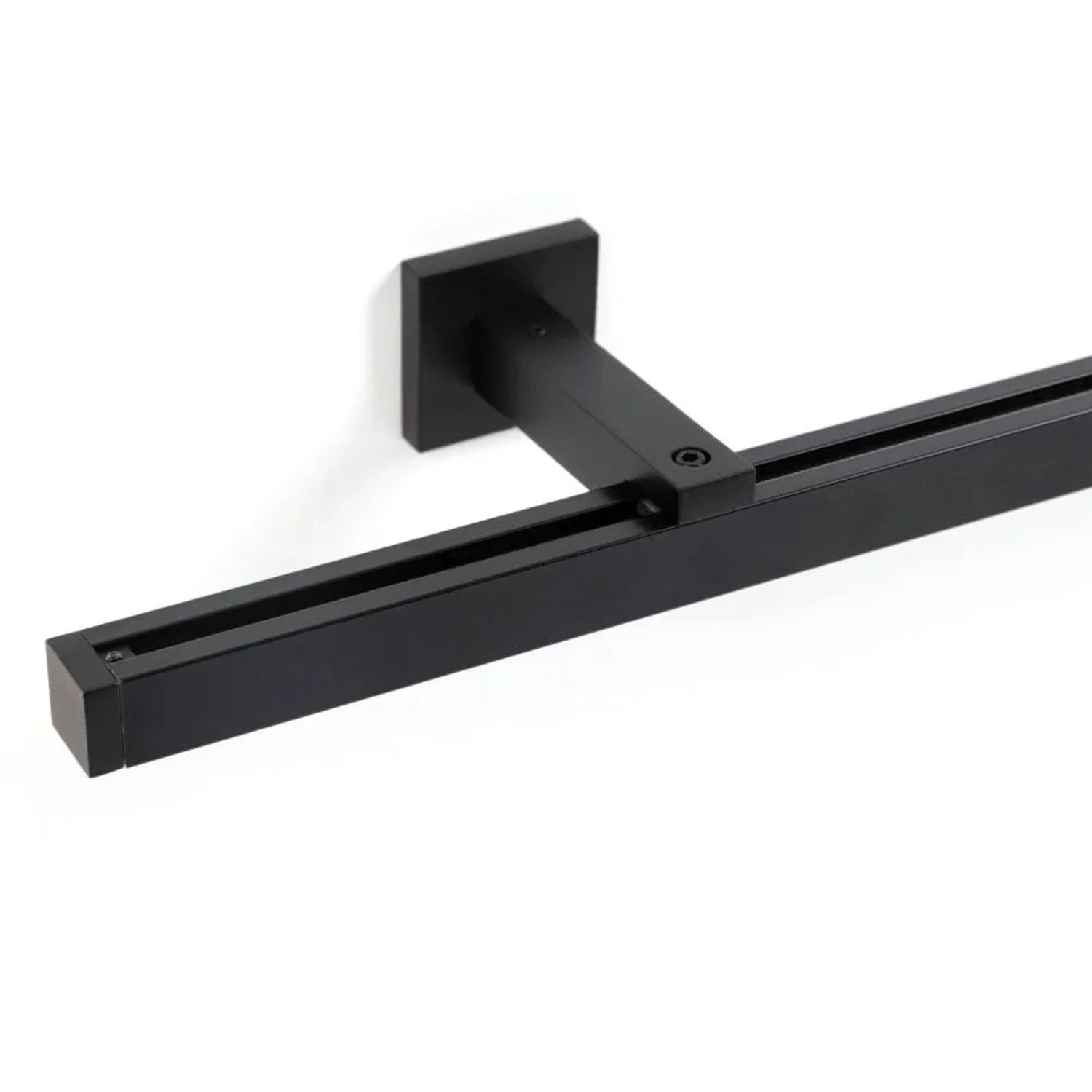 Deco-Raum Gardinenschiene nach Maß 1-Lauf Cube Schwarz 190cm