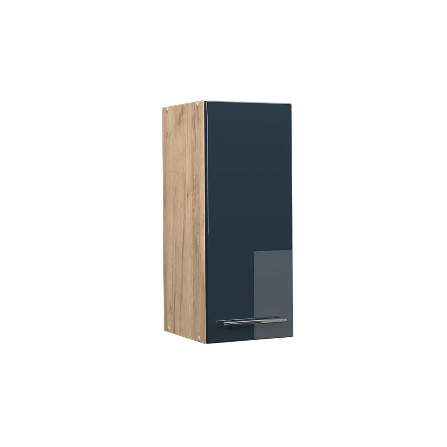 Vicco Hängeschrank Fame-Line DunkelBlau Hochglanz Goldkraft Eiche 30 cm