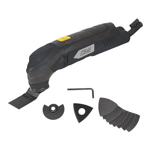 CMI Multifunktionswerkzeug 220 W mit Zubehör für Sägen, Trennen und Schleifen.