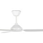 Weißer Lucci Air Polis Deckenventilator für Außenbereich mit drei Flügeln und Fernbedienung.