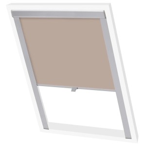 Beige Verdunkelungsrollo SK06 für Velux Fenster, geeignet für Dachfenster. Sichtschutz und Abdunklung für Ihr Zuhause.