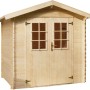 Kiehn-Holz Gartenhaus KH 19-009 Unberührt, 180x150cm, aus Holz mit Doppeltür und Fenstern.