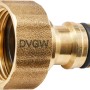 Geka plus-Hahnstecker Trinkwasser 13mm (1/2) aus Messing, zertifiziert nach DVGW.